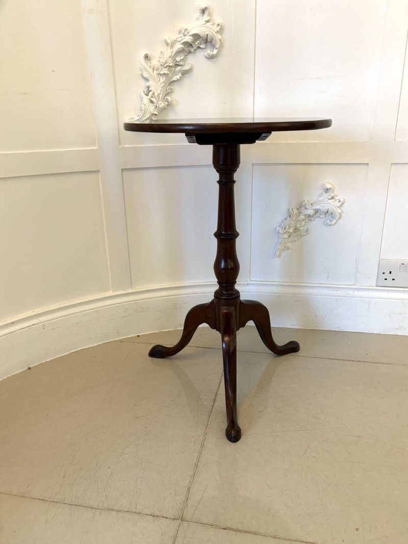 Antique George III Quality Mahogany Circular Top Lamp Table - Image 5